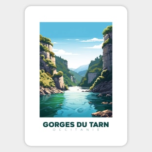 Affiche Gorges du Tarn - France - illustration Sticker